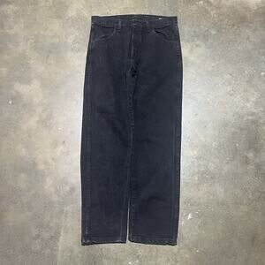 Vintage Y2k Rustler Black Straight Leg Western Jeans 32x30